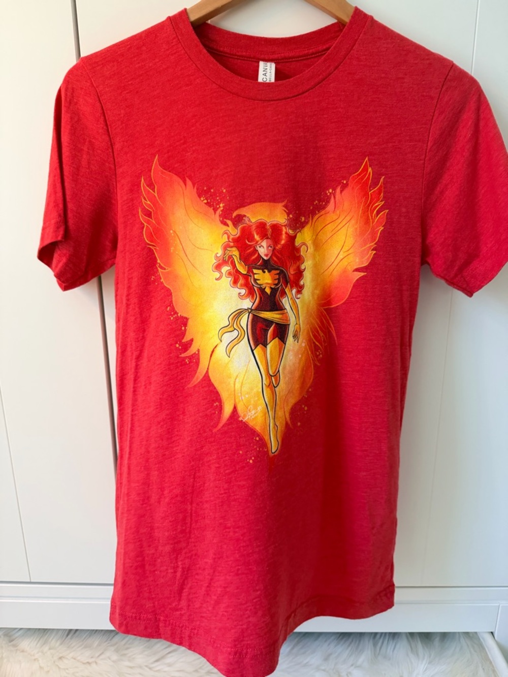 Marvel Phoenix Graphic Tee – X-Men Dark Phoenix – Bella Canvas – Size Small